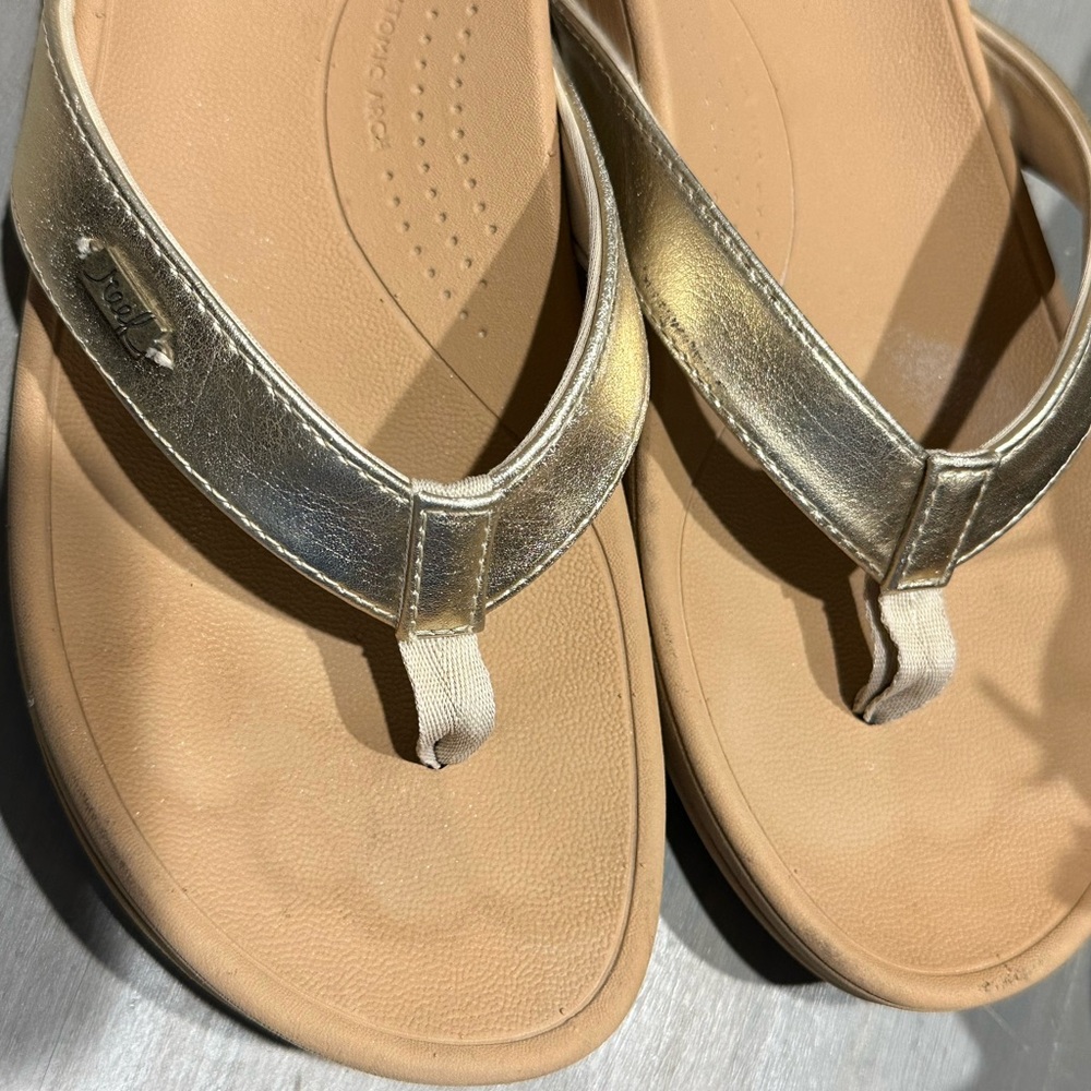 Reef Metallic Gold Sandals with ❤️ Heel Cushion and Arch Support - Picture 5 of 8